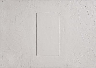 Pietro Calabretta, L'interruttore del mondo, 2014, acrilico su vetro, 50x50 cm
