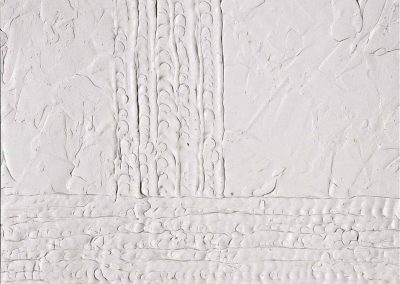 Pietro Calabretta, White cross, 2013 acrilico su vetro 50x40 cm