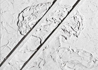 Pietro Calabretta, Hiroshima non-amour, 2013, alluminio, acrilico su vetro, 50x50 cm