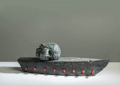 Baldin Ahmad, Beyond time, 2018, bronzo, 50x15x16 cm
