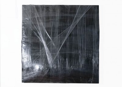 Paola Tangocci, OPERA 19, tecnica mista su tela, 100x100 cm